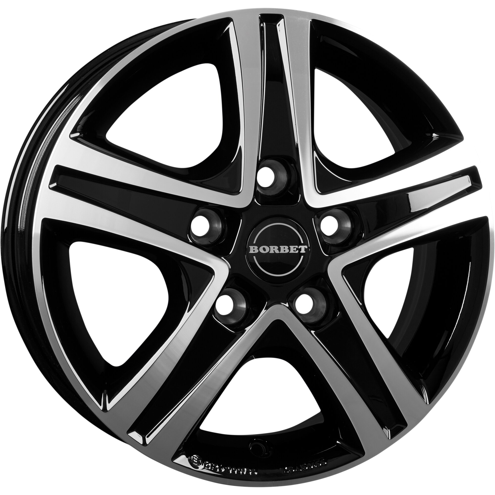 Borbet Aluminiumfelge Borbet CWD, black polished glossy, 16 Zoll für Fiat Ducato mit He