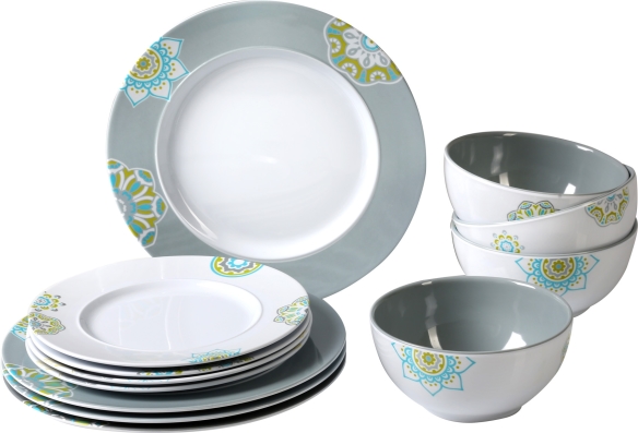 Brunner Geschirr-Set Midday SANDHYA 12tlg. mit Antislip