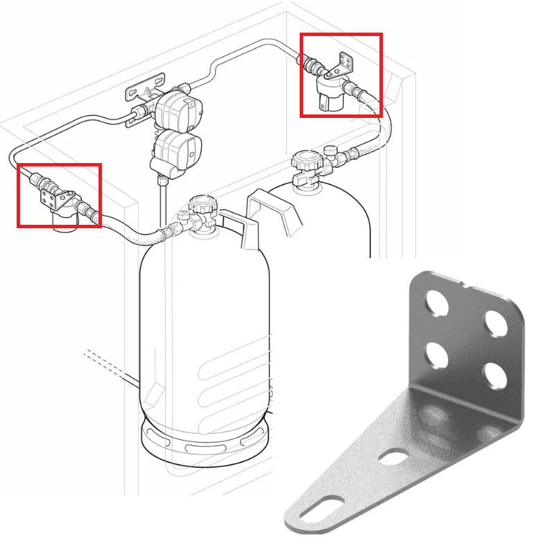 Truma Haltewinkel für Gasfilter