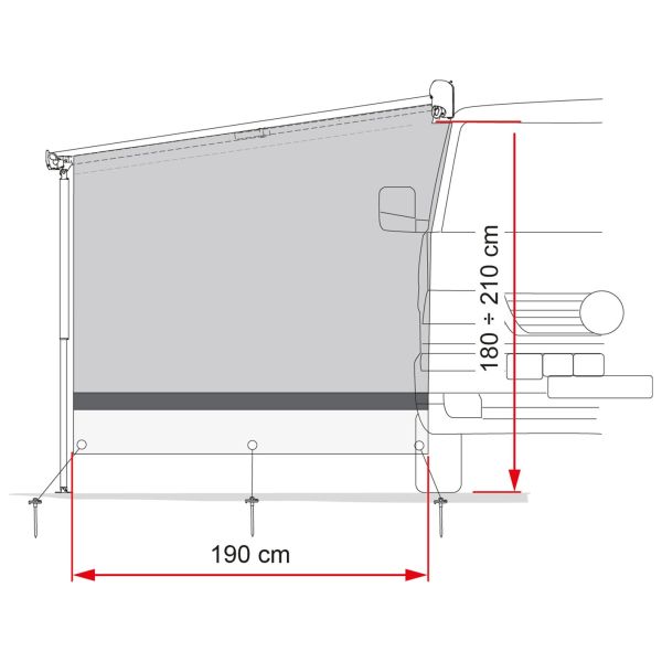 Fiamma Seitenwand Sun View Side Van
