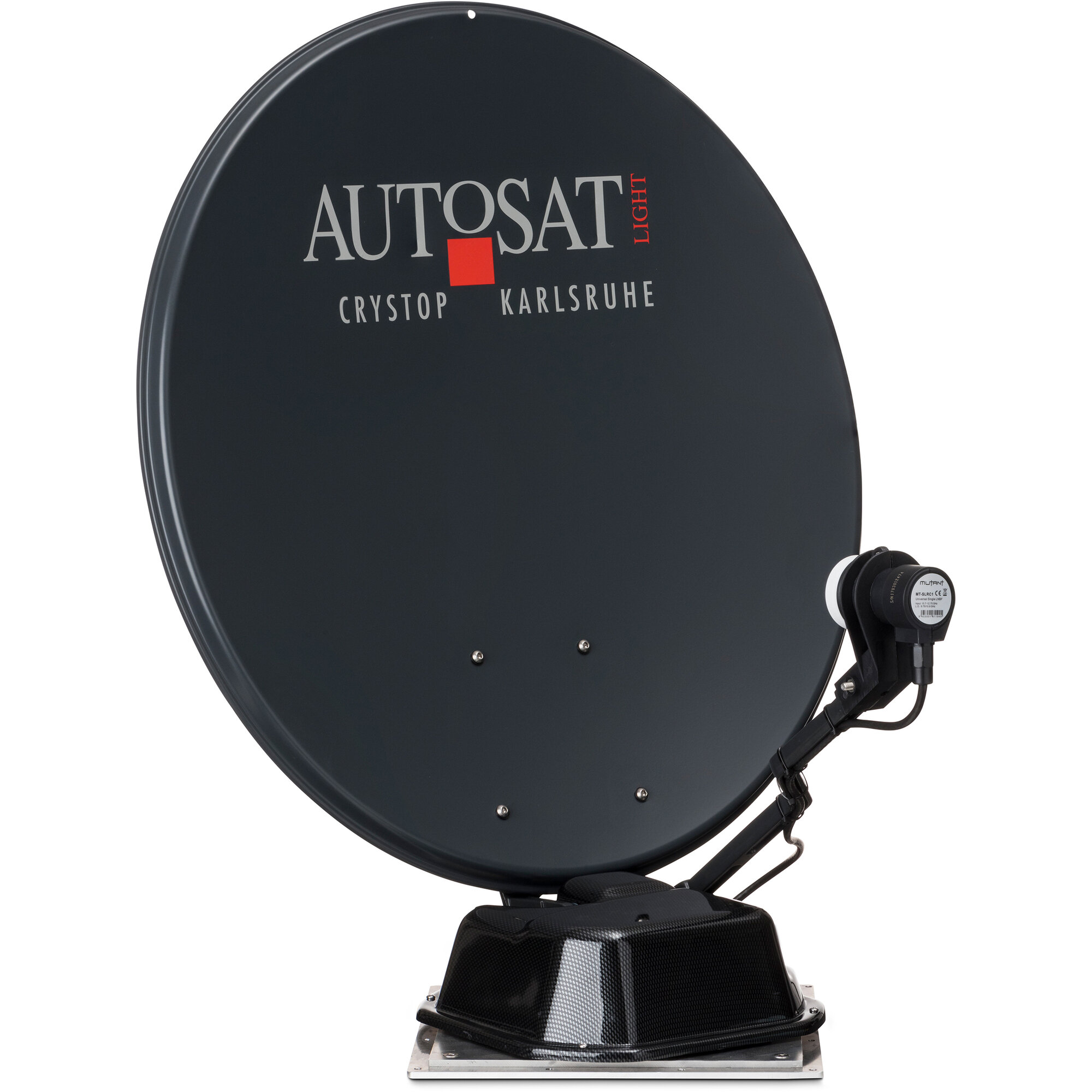 Crystop Sat-Anlage AutoSat Light S Digital Single mit 1-Knopf-Bedienteil, schwarz