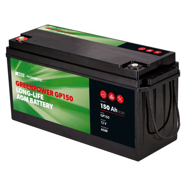 BÜTTNER Dometic AGM Batterie GREENPOWER, 150 Ah, GP 150