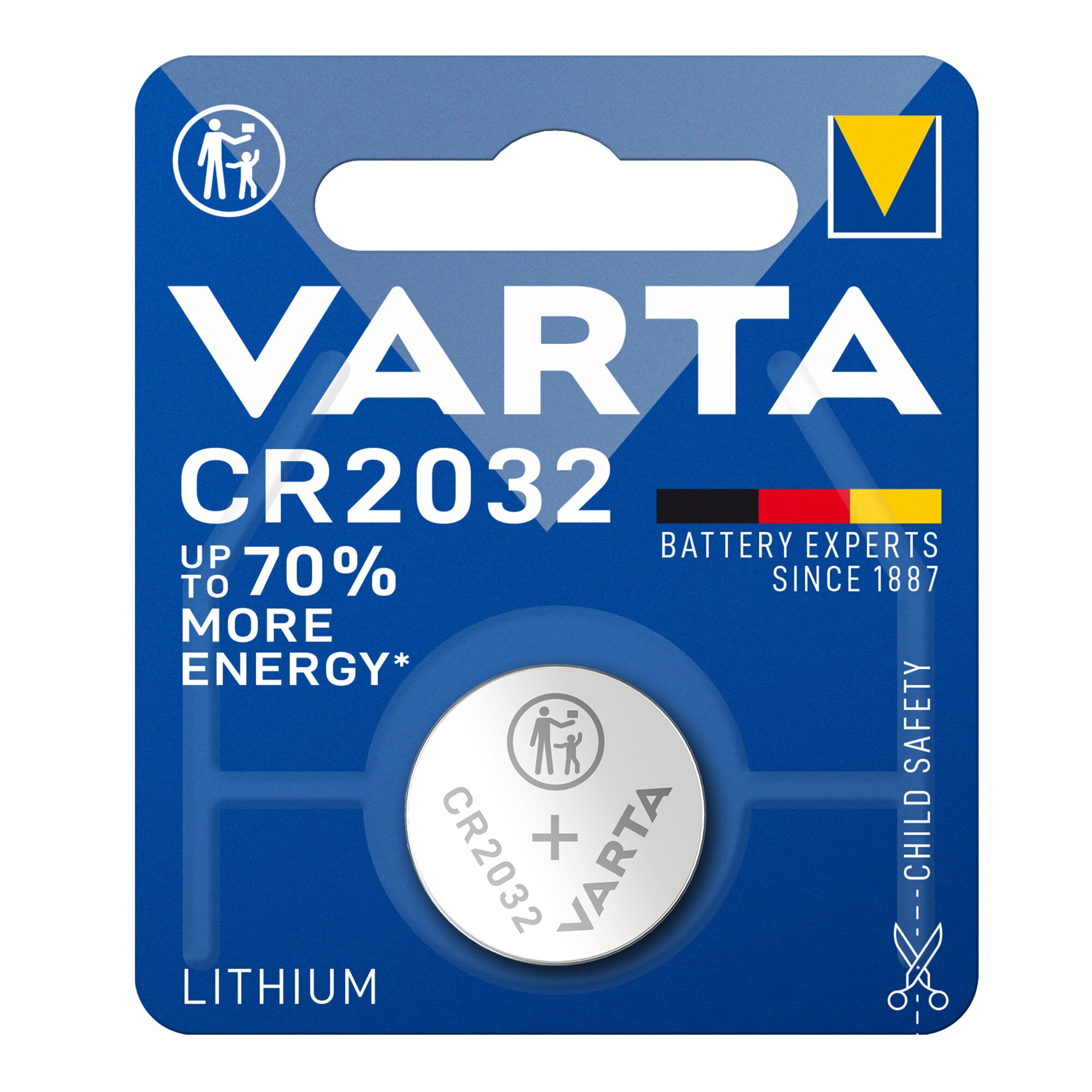 VARTA Hightech Lithium Knopfzelle, Lithium Coin CR2032