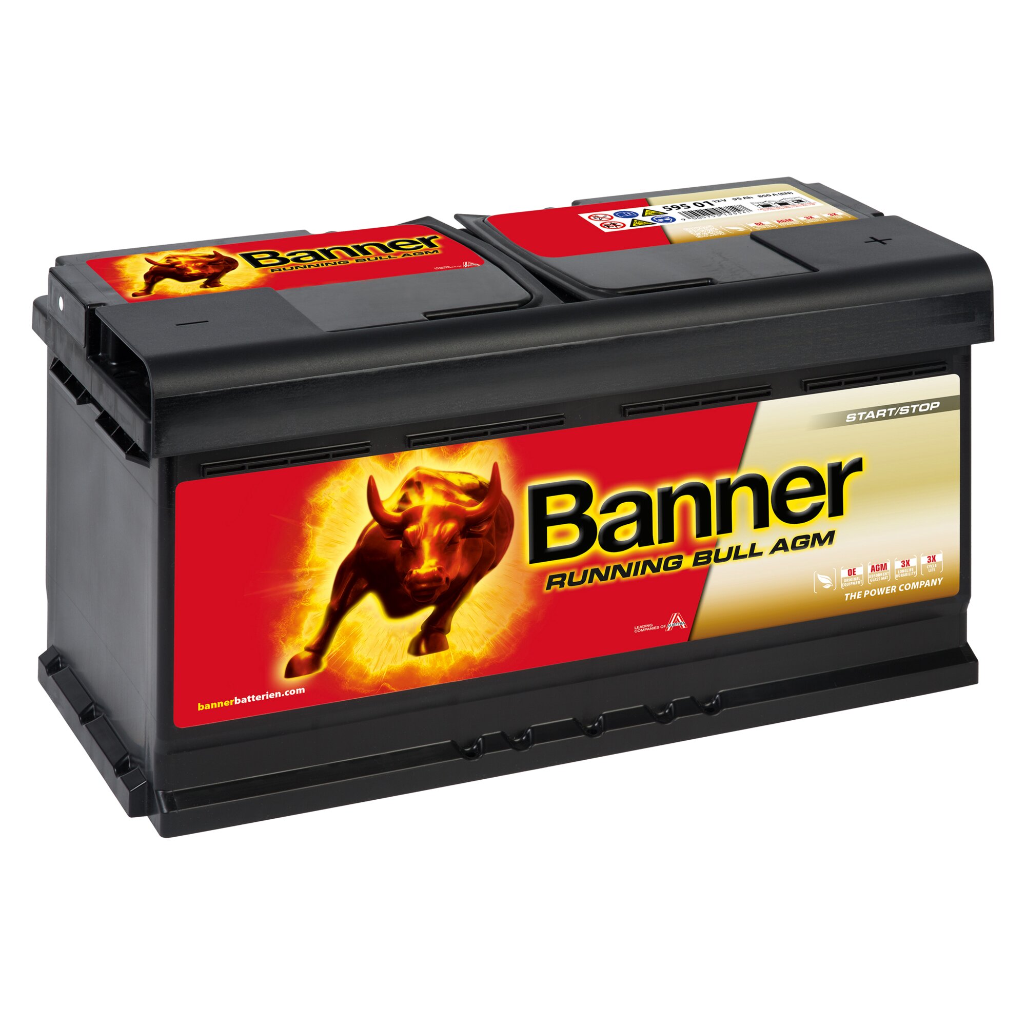 Running Bull AGM Batterie, 80 Ah