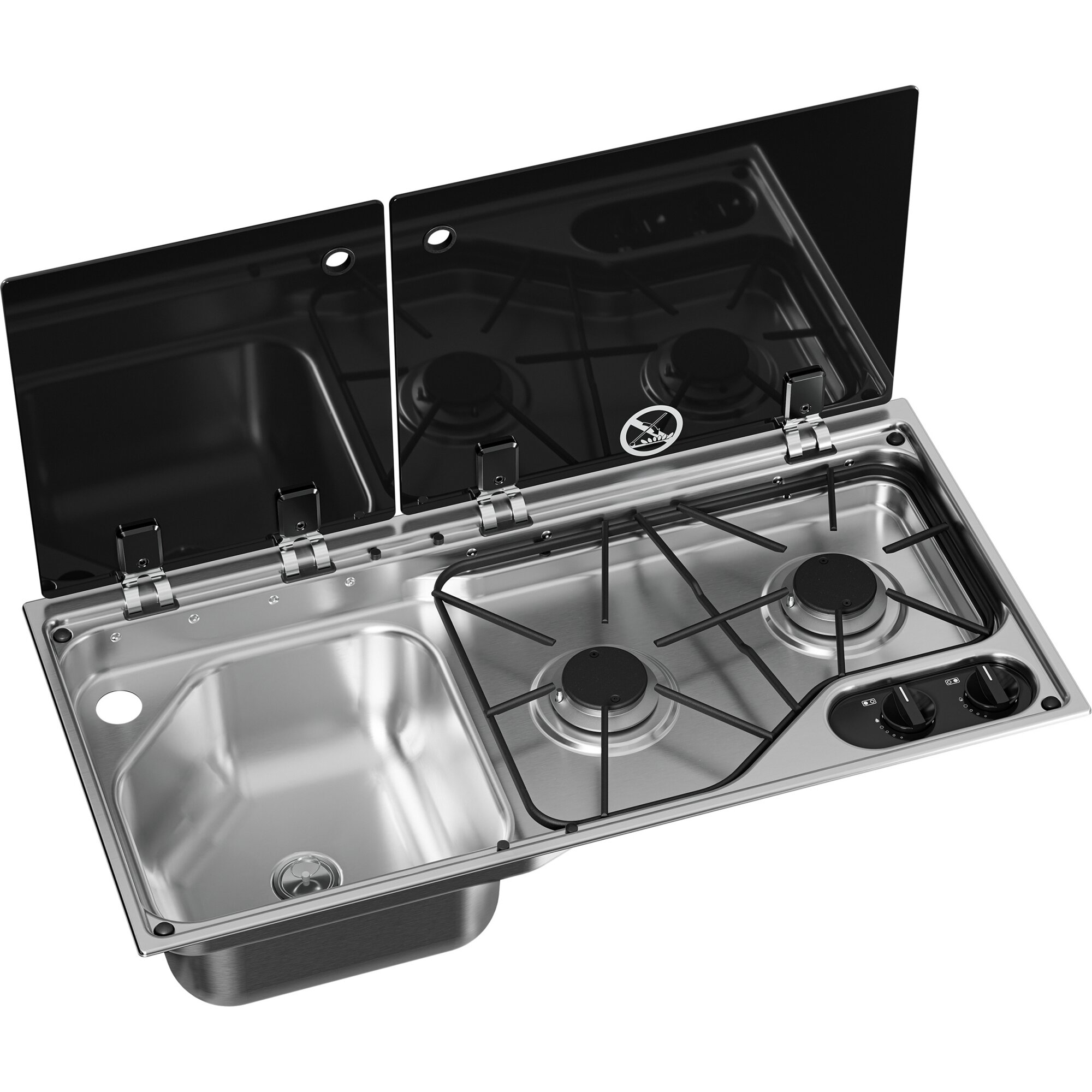 Dometic Kocher-Spülenkombination Dometic CVC1700G, Becken links
