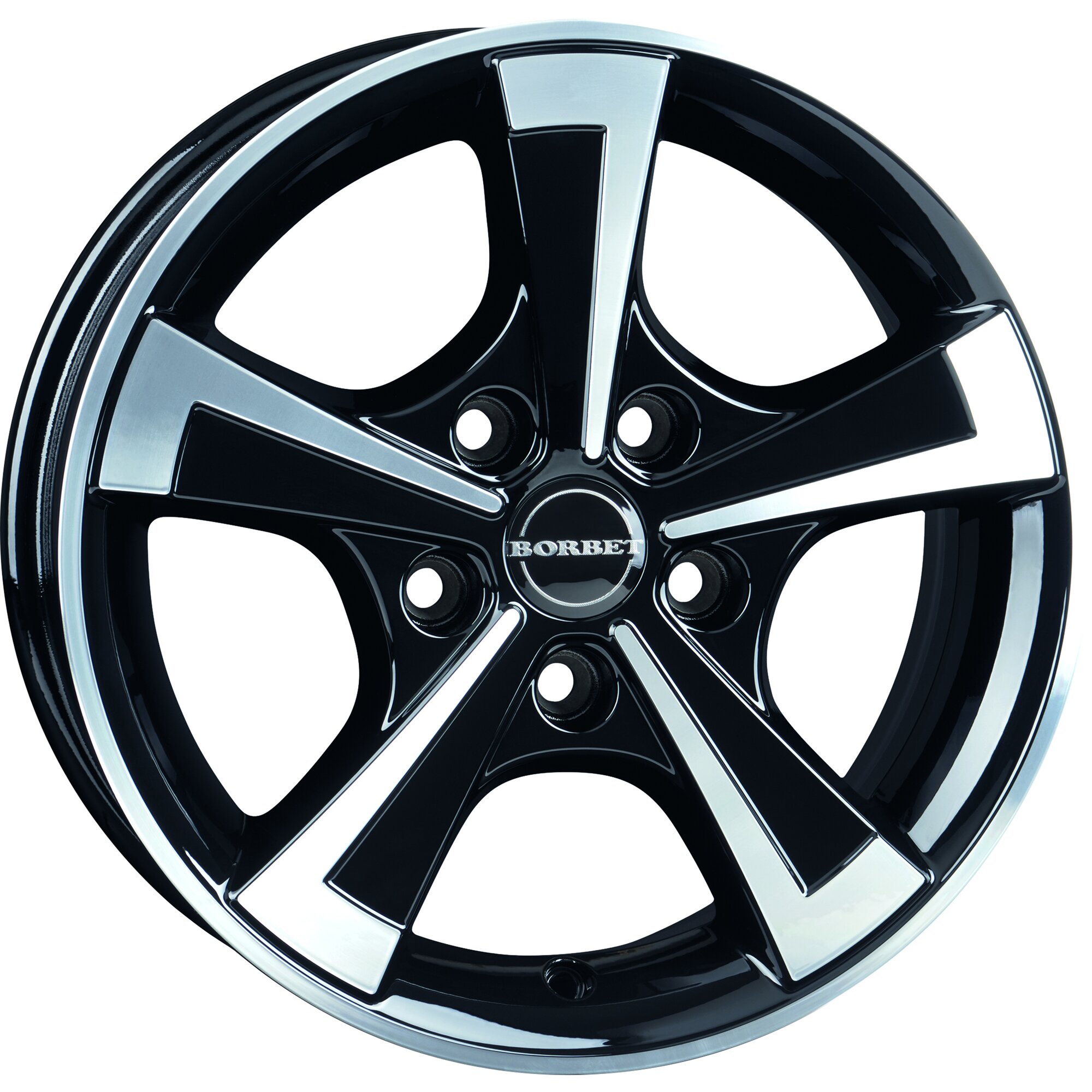 Borbet Aluminiumfelge Borbet CWT, black polished glossy, 15 Zoll für Anhänger