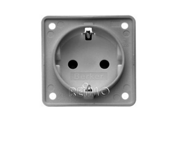 Berker Einbausteckdose 230V, anthrazit