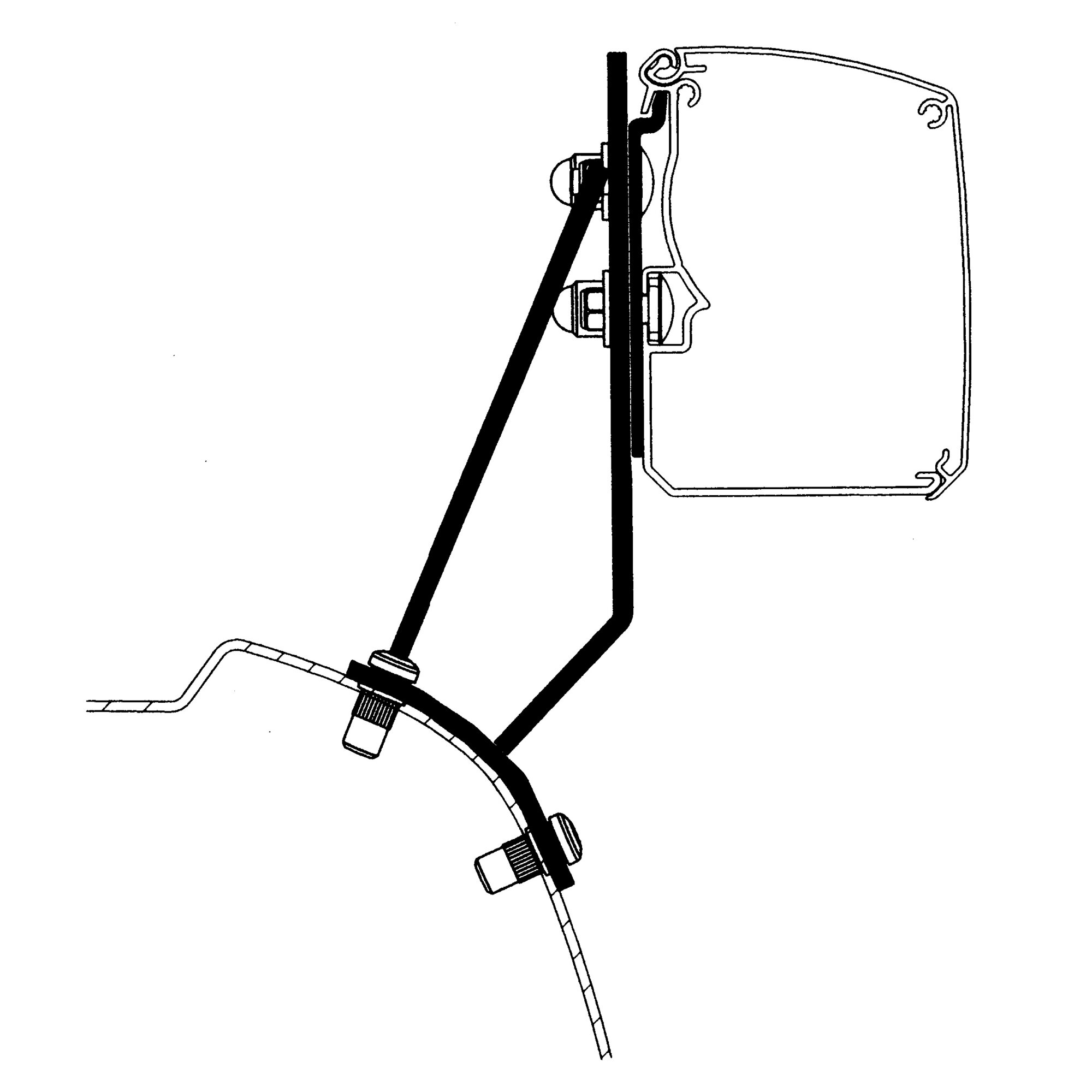 Thule Adapter Ford Transit / Tourneo Custom V710 für Thule 3200