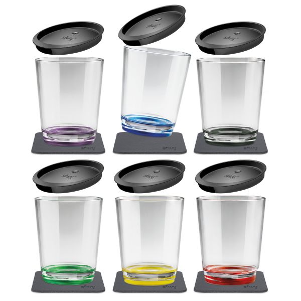Silwy Magnet-Wasserglas Kunststoff 250ml / 6-Set