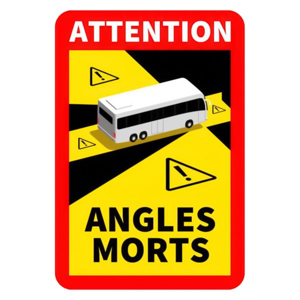  Toter-Winkel Aufkleber -Angles Morts- / 3er