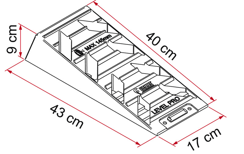 Fiamma Keil Level System Pro, Höhe 9cm