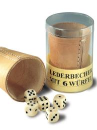  Würfelbecher Leder