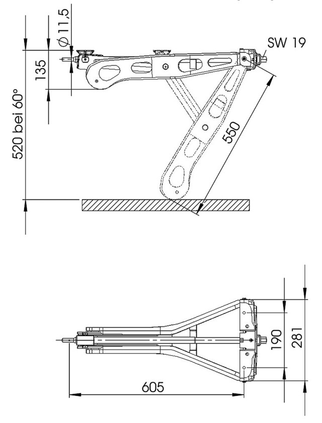 AL-KO Steckstütze Premium 1200 L