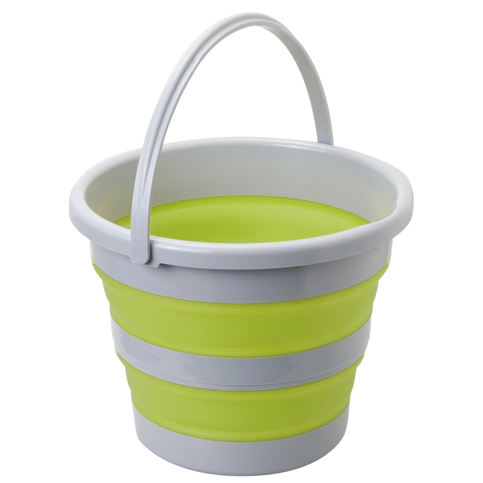 Brunner Faltbarer Eimer Drum, grau / grün, 15 Liter