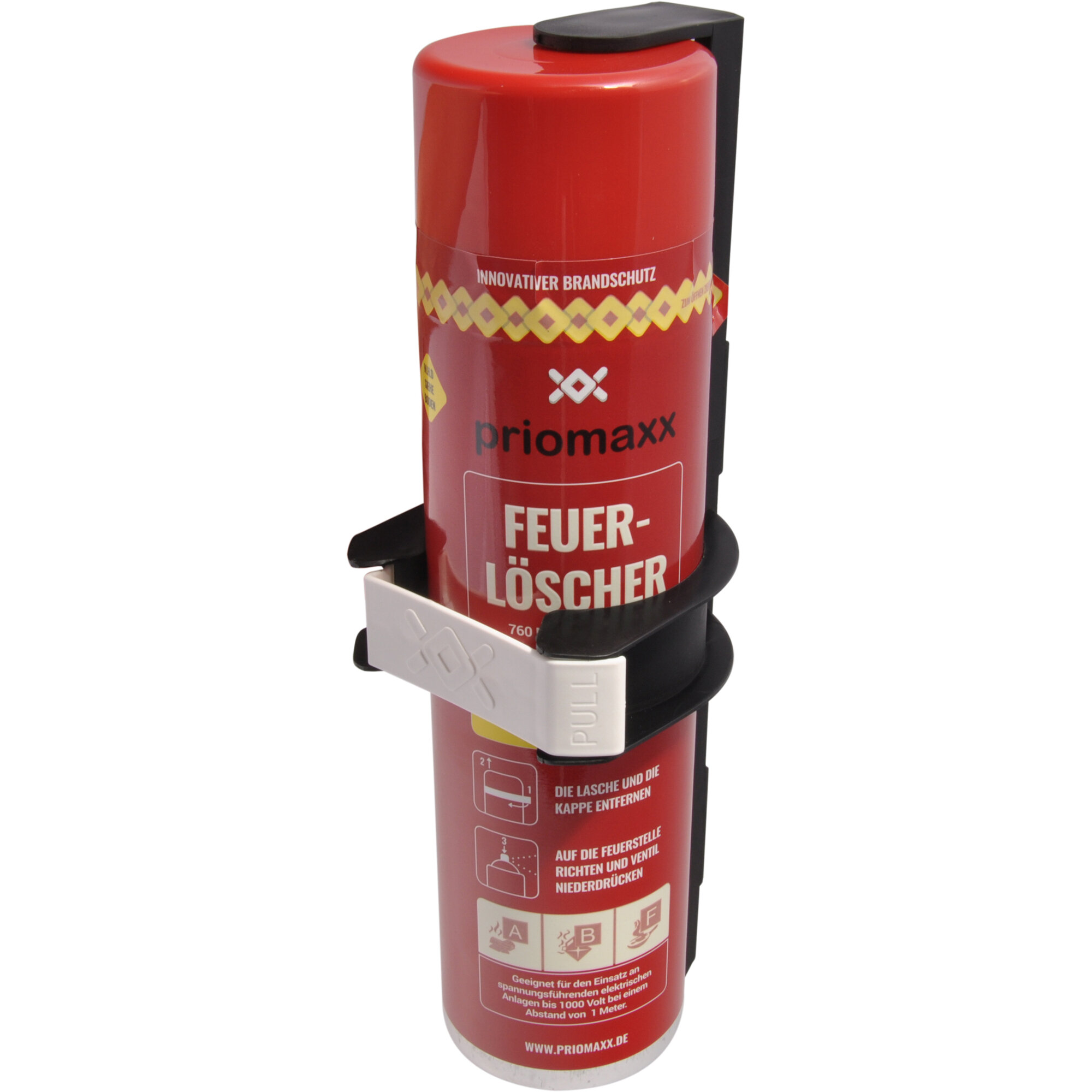 Priomaxx Halterung Feuerlöschspray 760 ml für A,B+F-Klassen