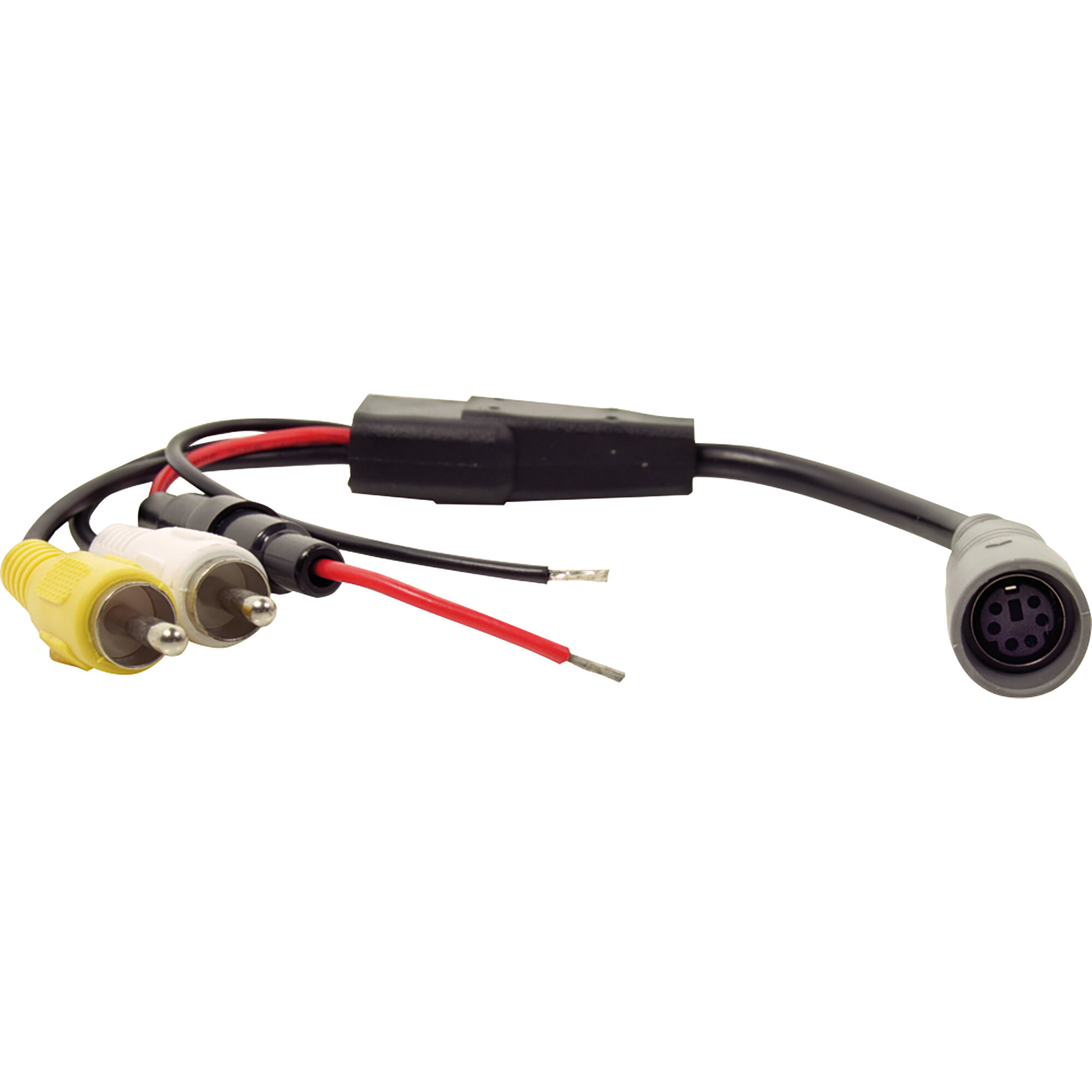 Caratec Adapter Monitor, 6-polige Kupplung auf Cinchstecker