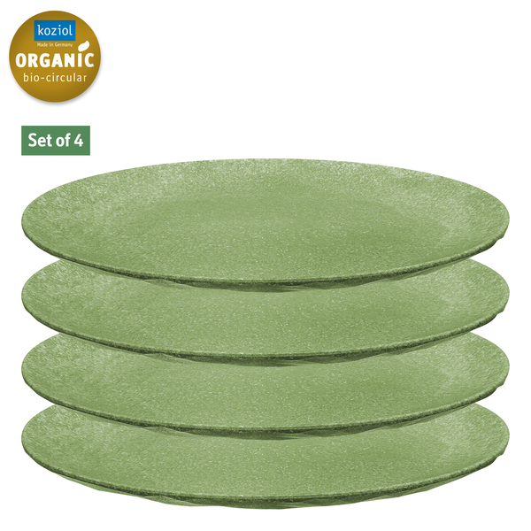 Koziol Teller flach CLUB ø26cm, Blattgrün, 4er-Set