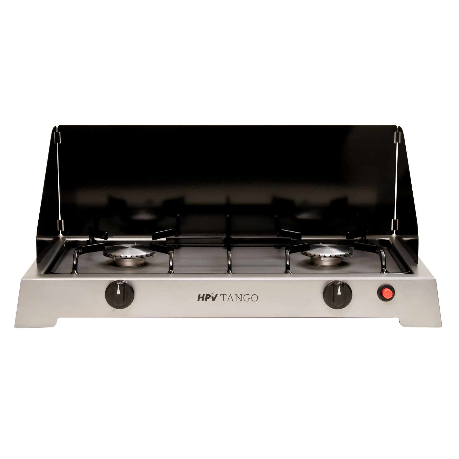 HPV Edelstahl Gaskocher Tango, 2 Flammen, 50 mbar