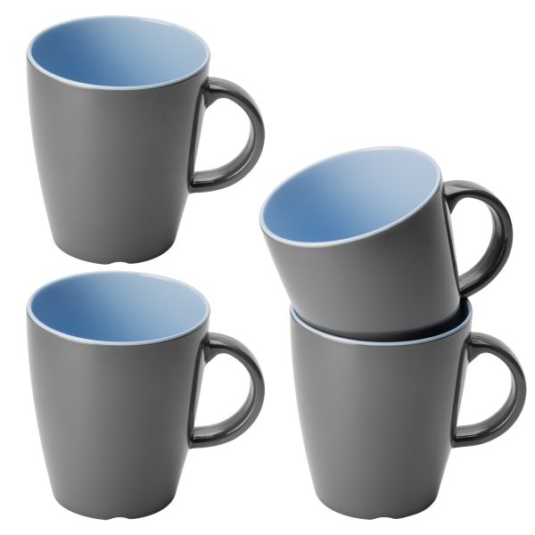 Gimex Henkelbecher Vivid Line, hellblau, 4-teilig
