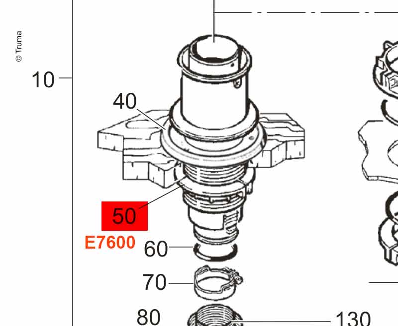 Truma Schraubring für Dachkamin, DKC2 für Truma Combi 4 (E), 6 (E) ab 03/07
