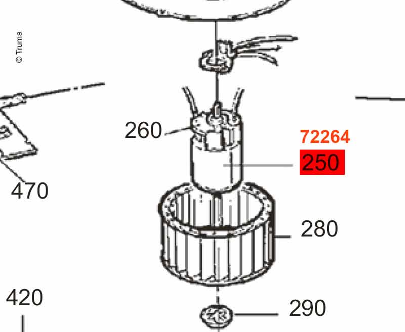 Truma Gleichstrommotor E40 12V