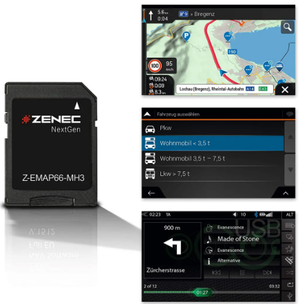 Zenec Navigationssoftware für Z-EMAP66-MH3 - Z-N965