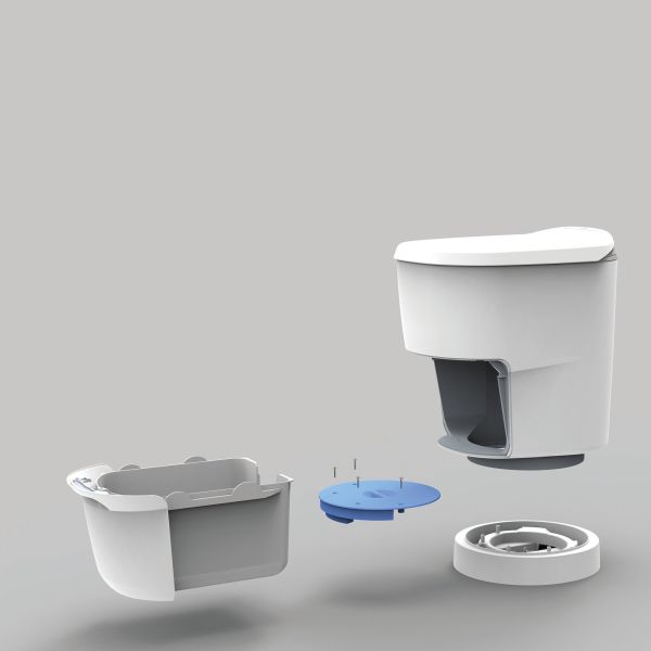 Clesana C1 Toilette mit Rund-Sockel