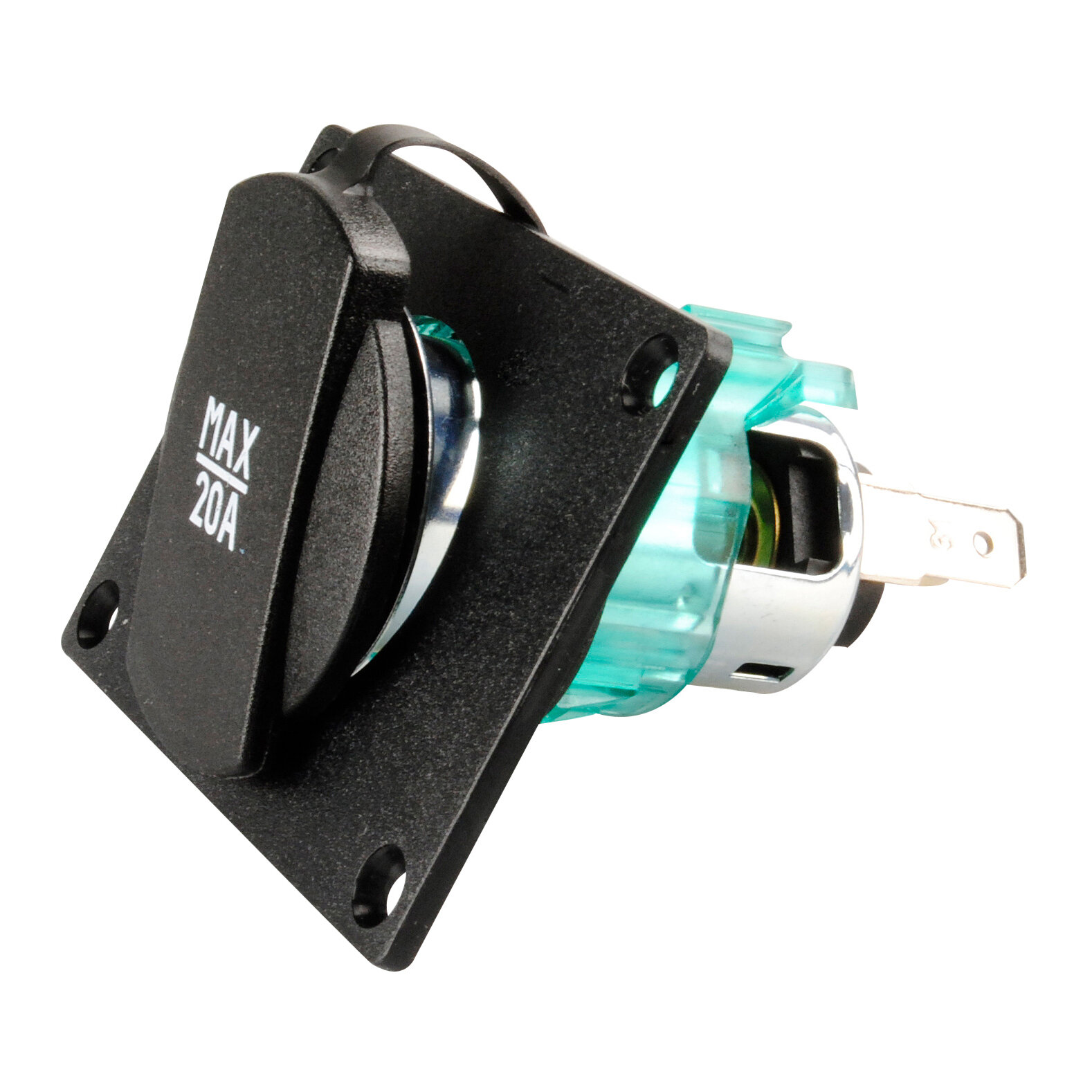 Pro Car Powersteckdose mit Montageplatte bis 20 Amp
