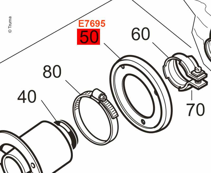 Truma Wandkamindichtung 97,6mm, weiss
