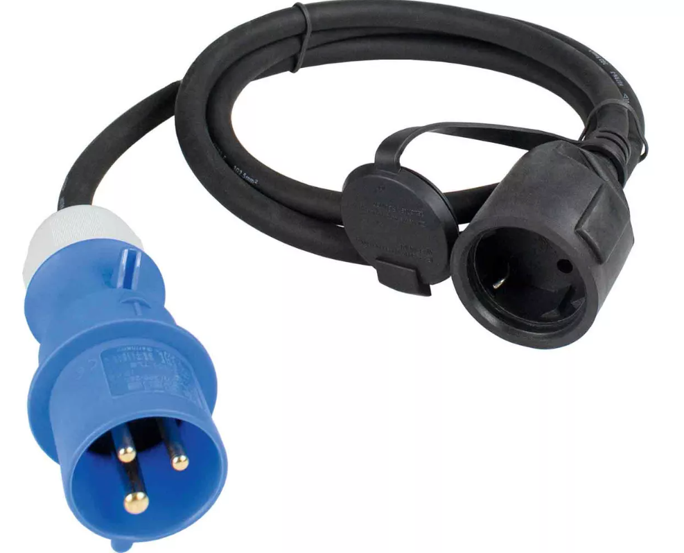 AS Schwabe CEE Adapterkabel CEE 3-polig auf Schuko-Kupplung