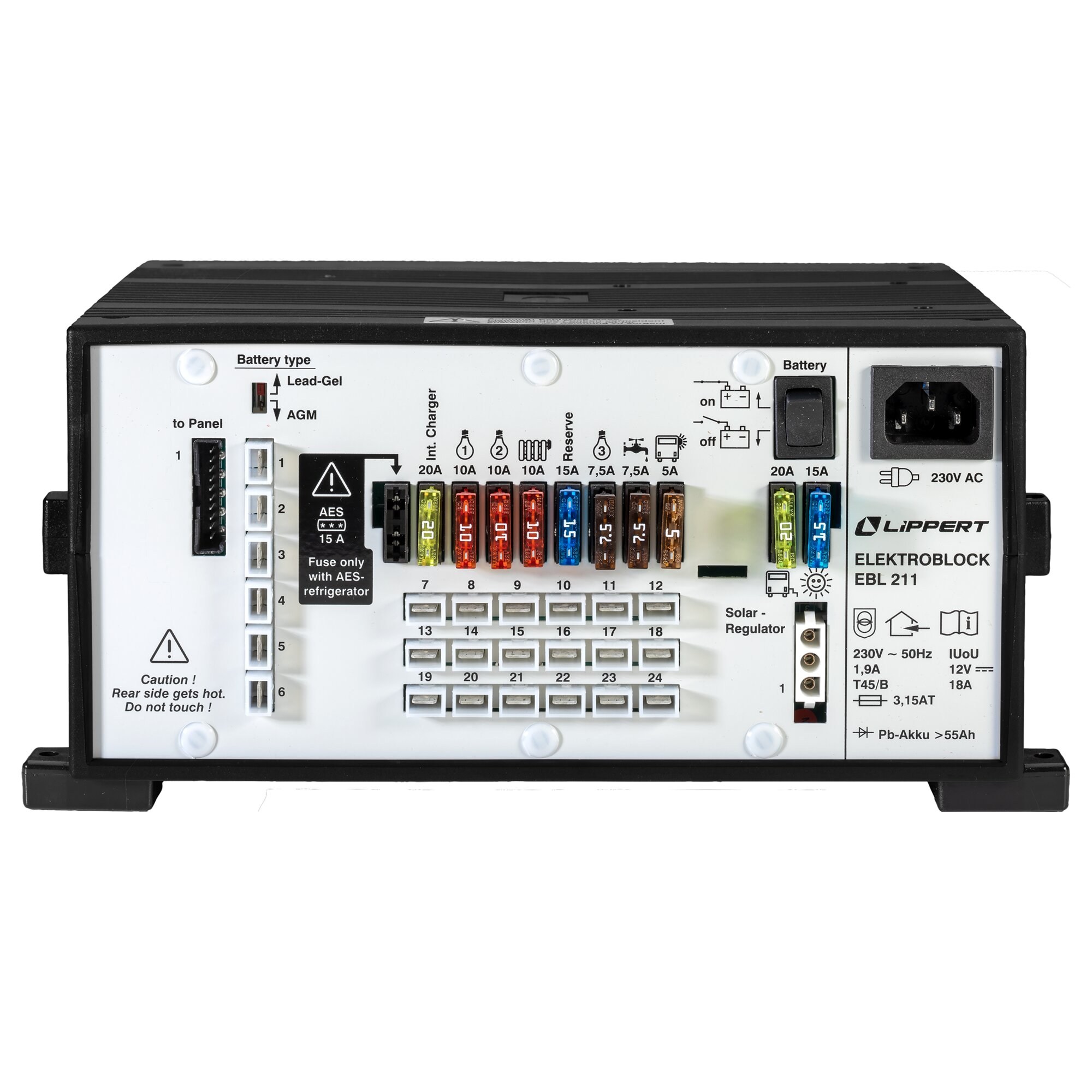 Lippert Energiezentrale 211+LT453 für AGM-Batterien