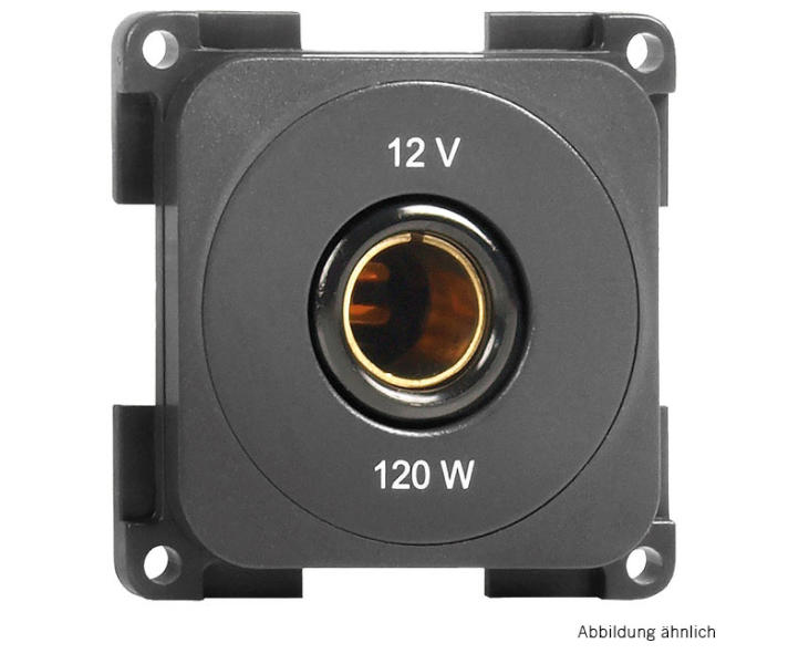Steckdose 12V schwarz,