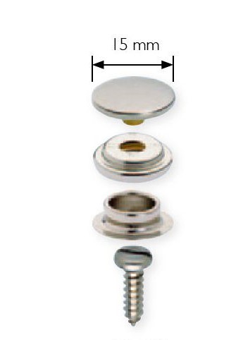 Prym Druckknöpfe anschraubbar, ø15mm, 4tlg.