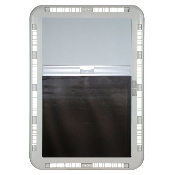 Dometic Innenrahmen kpl. mit Anbauteilen (Rollo + Lüftungsgitter), grau, für Heki 2