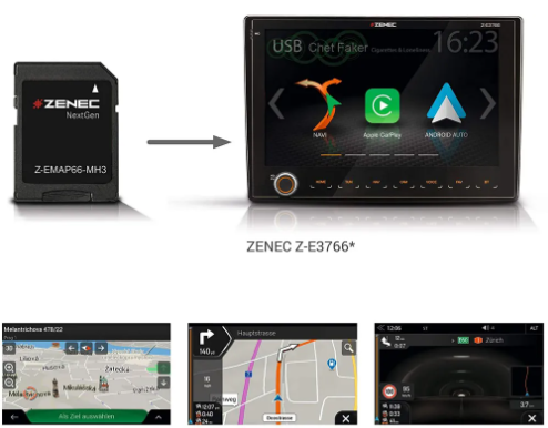 Zenec Navigationssoftware für Z-EMAP66-MH3 - Z-N965