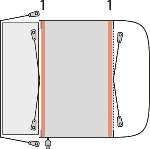 Outwell Busvorzelt NEWBURG 160 AIR freistehend