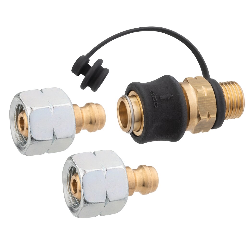 GOK Steckkupplung Set Typ SKU-QR, G 1/4 LH-KN x SKU und 2 x STN x G 1/4 LH-ÜM