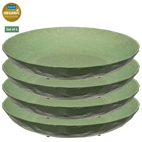 Koziol Teller tief CLUB ø22cm, Blattgrün, 4er-Set