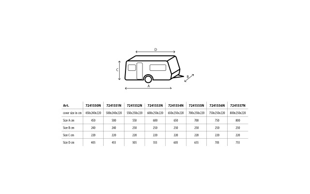 Brunner Schutzhülle Caravan 12M 600-650cm