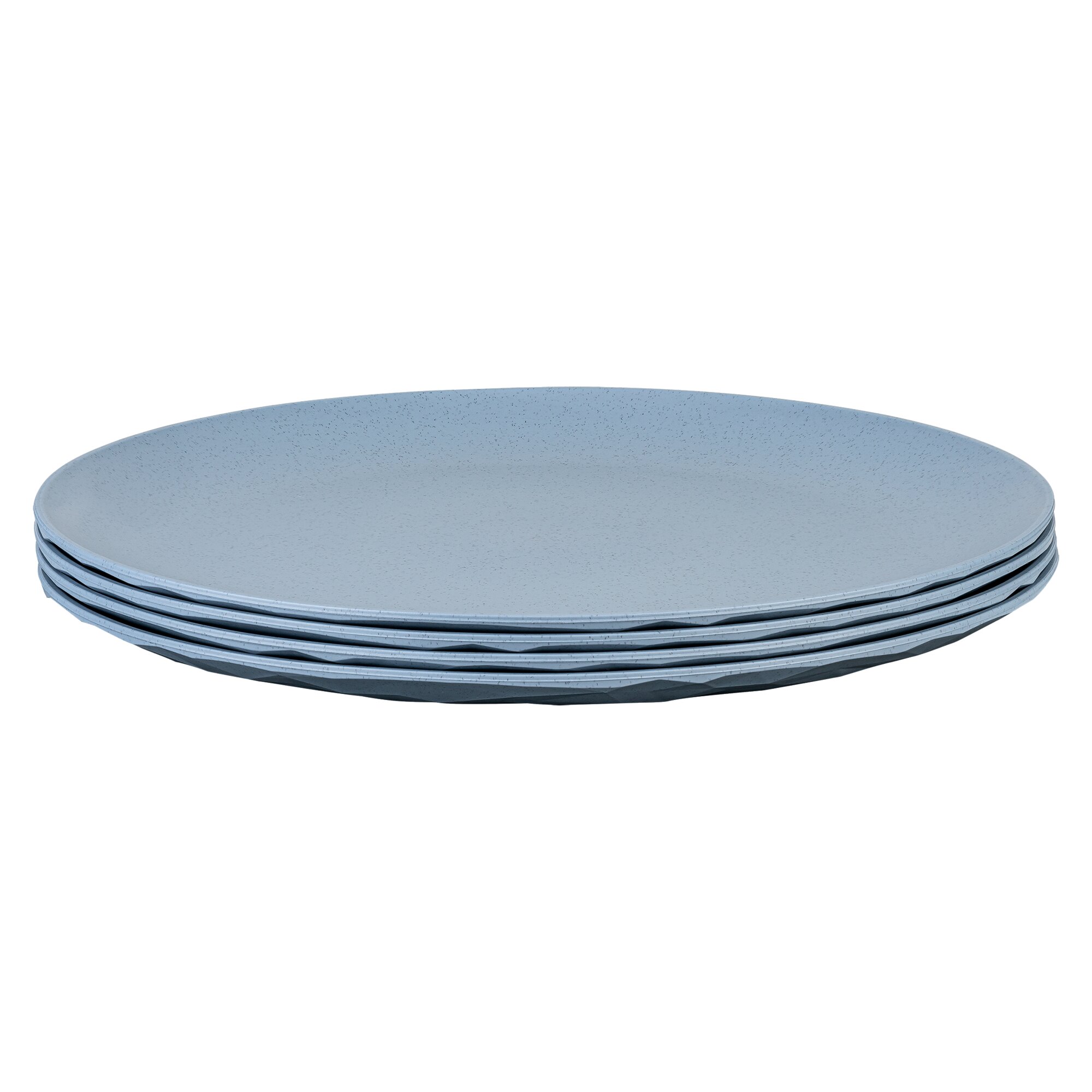 Koziol Flacher Teller CLUB PLATE 260, blau 4er-Set