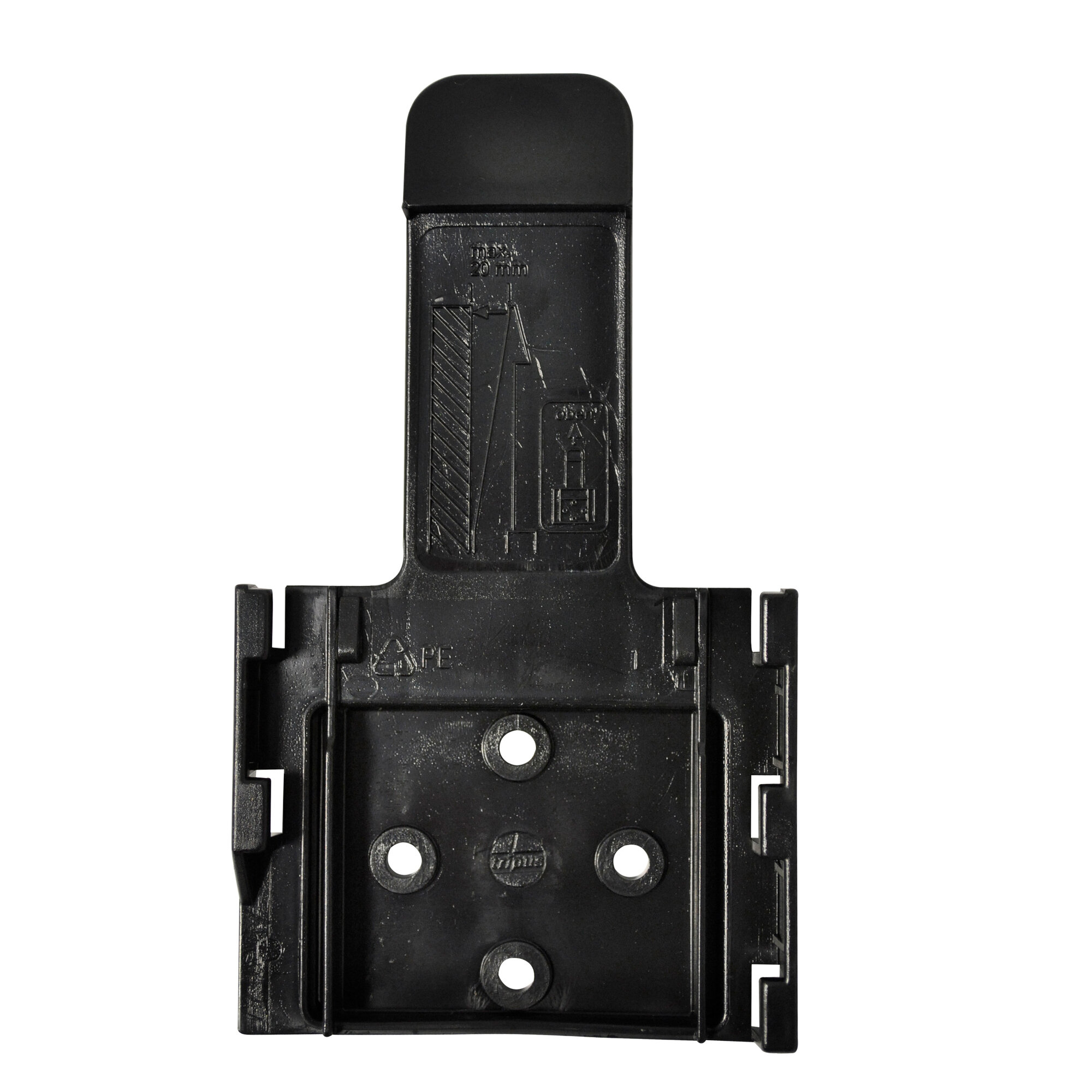 Tripus Halter für Unterlegkeil, schwarz