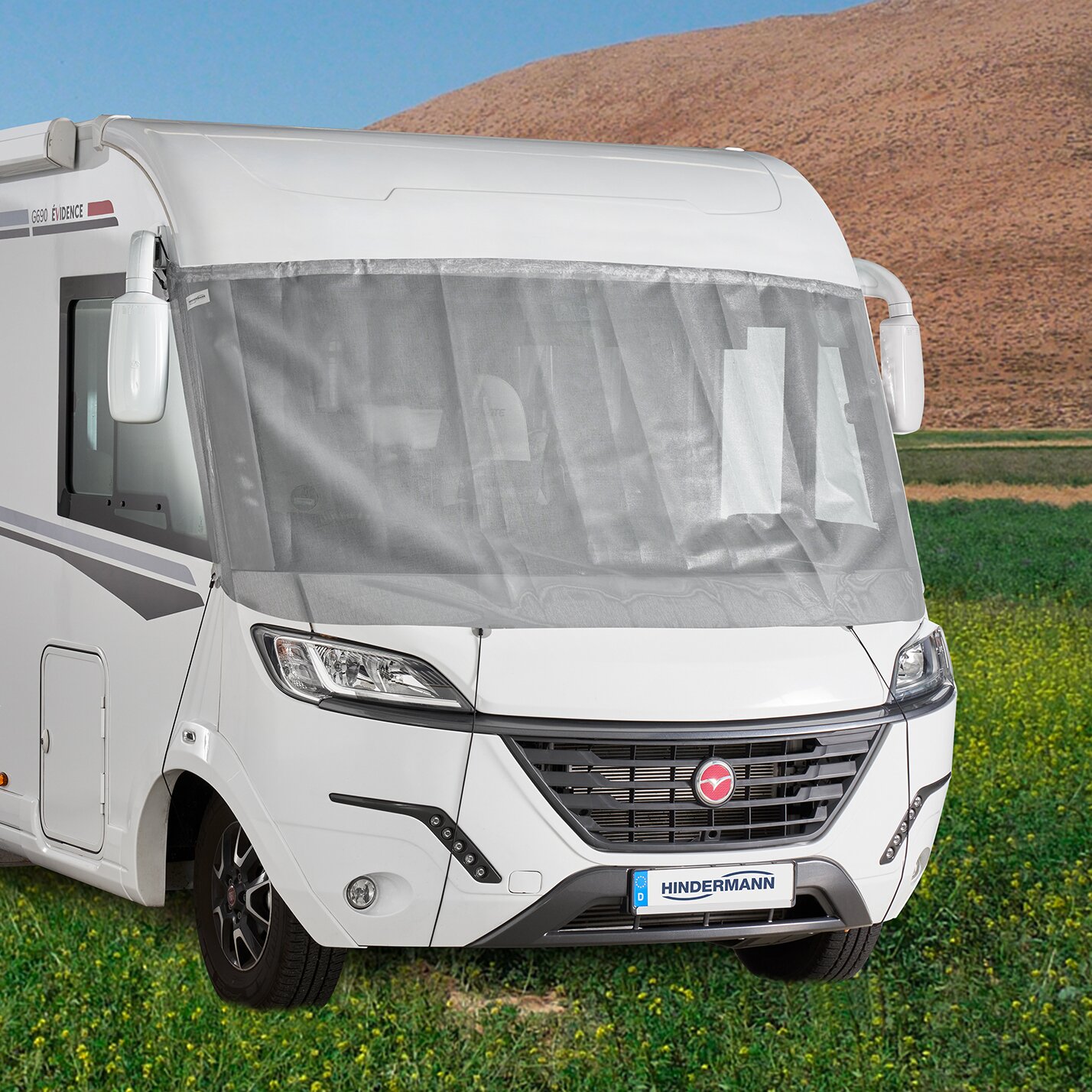 Hindermann Sonnenschutzmatte Screen universal, 247 x 130 cm für integrierte Reisemobile