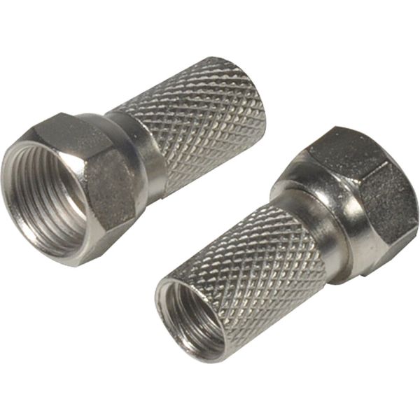 F-Stecker zu Koax-Kabel ø7mm / 2er
