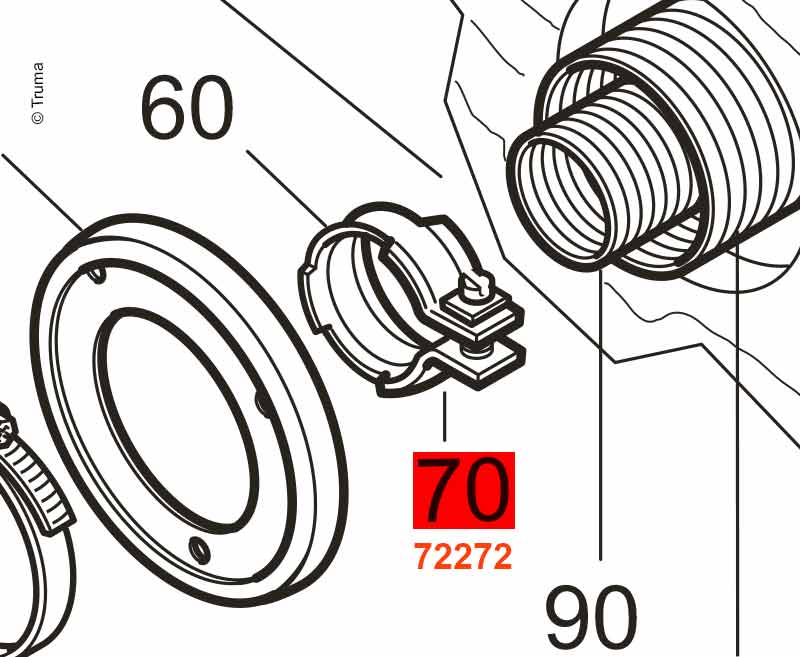 Truma Abgasrohrschelle E2400