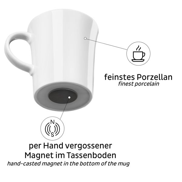 Silwy Magnet-Henkeltasse Porzellan 270ml / 2-Set