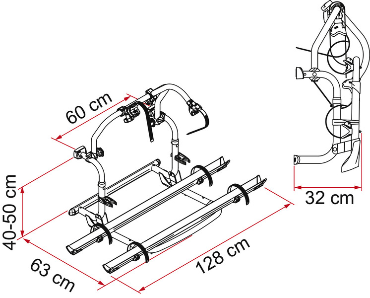 Fiamma Deiselträger Carry Bike PRO C / 2 Räder / max. 4