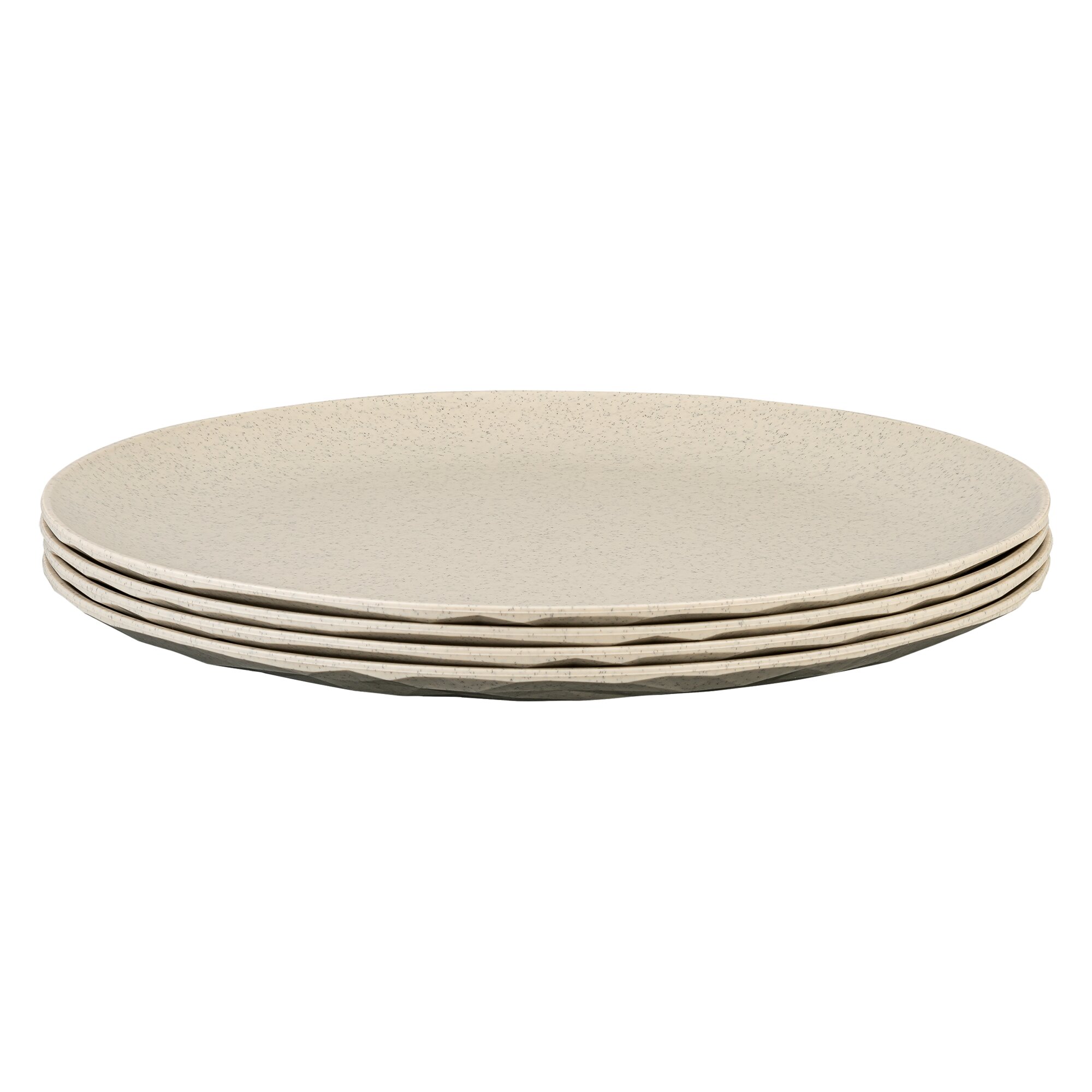 Koziol Flacher Teller CLUB PLATE 260, sand 4er-Set