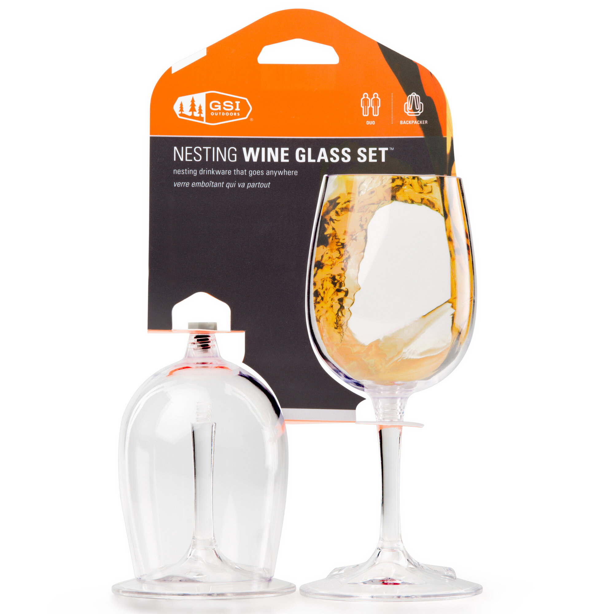 GSI Outdoors Weissweinglas Nesting 275ml / 2er