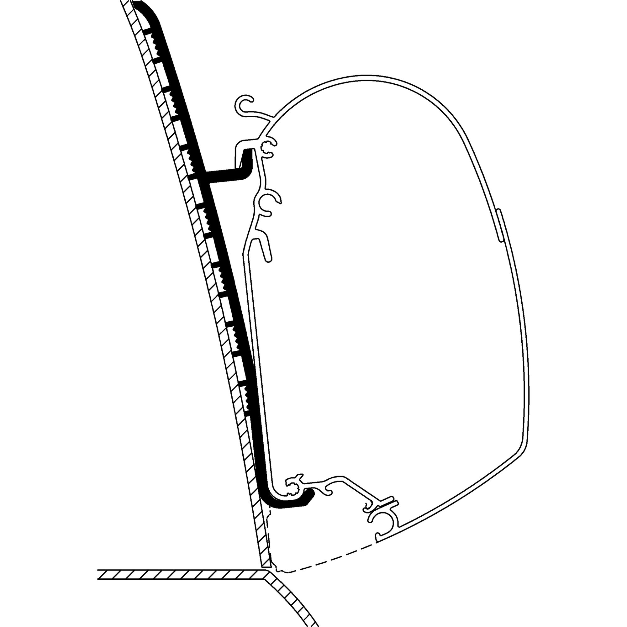 Thule Markisenadapter für Omnistor Hochdach