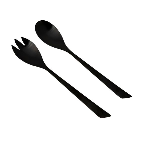 Bo-Camp Salatbesteck Elegant, schwarz, 2-teilig
